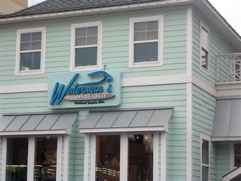 Waterman's restaurant - Waterman's Surfside Grille in Virginia Beach, VA, is a American restaurant with an overall average rating of 4.4 stars. Check out what other diners have said about Waterman's Surfside Grille. Don’t miss out! Today, Waterman's Surfside Grille will open from 11:00 AM to 10:00 PM.